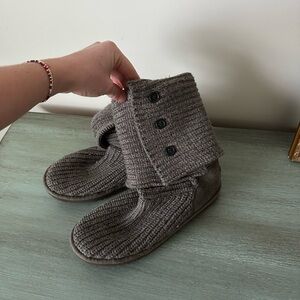 Gray Cardi Knit Boots [short & tall]
